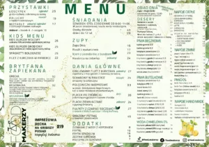 Menu Restauracji Food Makerzy 1 strona